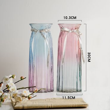 ваза для декора: Креативная стеклянная ваза 
качество 🔥 комплект