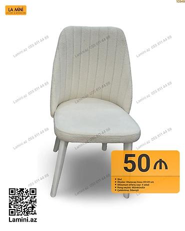 Ev və bağ: Məhsul: Yumşaq oturacaqlı stul - Ölçü: Oturacaq hissəsi 49x49 sm - — 1
