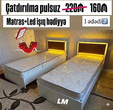 duyu: LED işıqlı tək nəfərlik çarpayı - Başlıq hissəsində inteqrə LED — 1