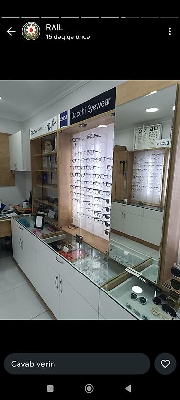 Готовый бизнес: Dəyərinin yarı qiymətinə optika üçün vitirin satılır — 5