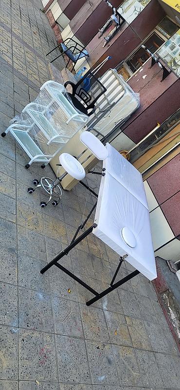 Salon, tibbi mebel: Yeni, Masaj kuşetkası, Qatlanmayan, rəng - Ağ — 6
