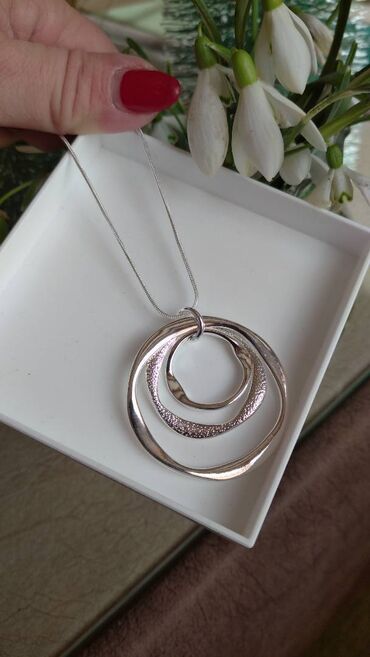 roze srebro: Pendant necklace, Material: Silver