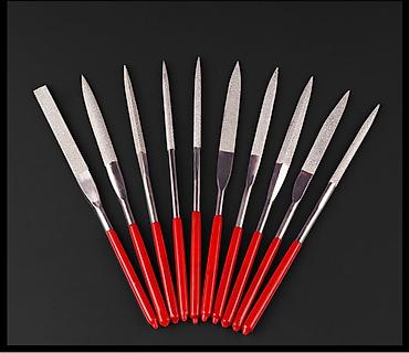 Turpije: Komplet od 10 dijamantskih turpija raznih oblika — 2