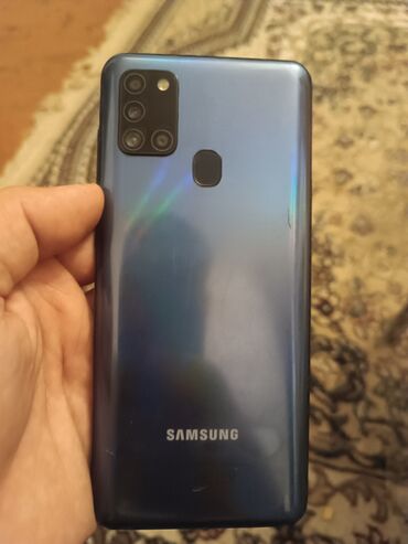 not 10 ekran: Samsung Galaxy A21S, цвет - Синий, Отпечаток пальца