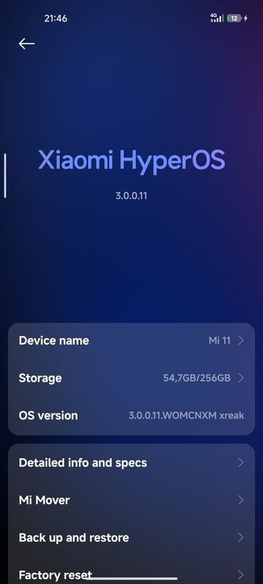 Xiaomi: Xiaomi, Mi 11, Б/у, 256 ГБ, цвет - Голубой, eSIM, 2 SIM — 9