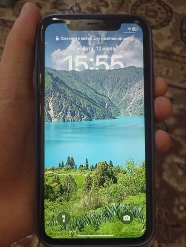 телефоны ош: IPhone Xr, Колдонулган, 64 ГБ, Matte Midnight Green, Каптама, 77 %