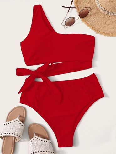 leprsave letnje haljine: L (EU 40), Lycra, Single-colored, color - Red