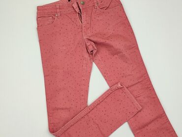 jeansy z zamkami: Spodnie jeansowe, 10 lat, 134/140, stan - Bardzo dobry