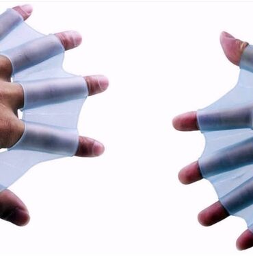 Бассейны: Ласты на пальцы рук для плавания. Мягкие из силикона. Размеры s и m