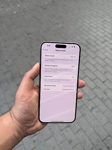 muslim telecom: IPhone 15 Pro Max, 256 GB, Natural Titanium, Sənədlərlə — 6