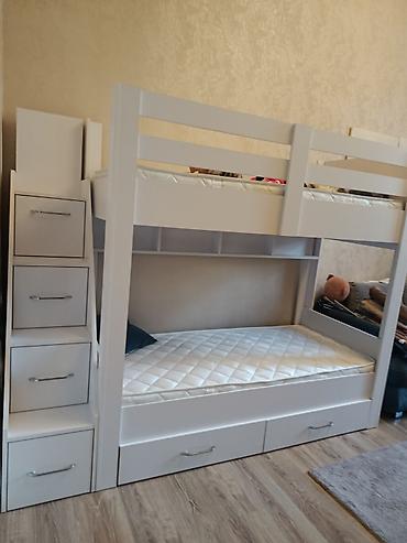 Uşaq mebeli: Oğlan və qız üçün, Yeni, Çarpayı, Matras ilə, Siyirməli, Laminat — 3