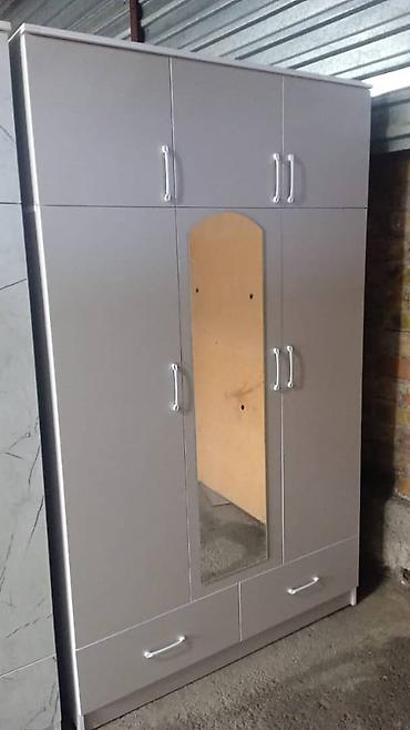 standing mirror: Шкаф для одежды с зеркалом, универсальный, цвет серый — 1