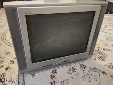 av кабель для телевизора: ЭЛТ-телевизор JVC AV-21TM1B в сером корпусе с экраном Real Flat