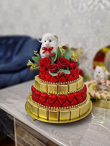 buketlər: Qurban bayramı üçün tematik şokolad kompozisiyası - 3 mərtəbəli — 2
