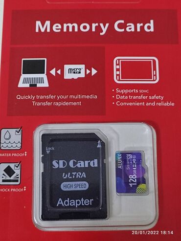 kamera çantası: ULTRA SD Card 128 GB Yaddaş Kartı yenidir işlənməyib. tam orginaldır