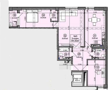 франсузкий квартал: Строится, Элитка, 3 комнаты, 85 м²