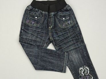 mom jeans 34: Spodnie jeansowe, 3-4 lat, 104, stan - Dobry