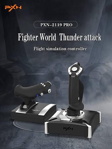 гоночный: PXN-2119 PRO Проводной вибрационный джойстик Flight Rocker Игровой — 3