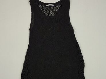 czarne bluzki bez rękawów: Tunika, Marks & Spencer, L, stan - Dobry