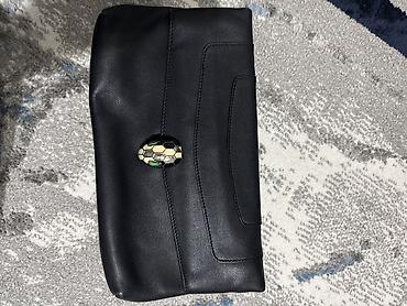 pro trek: Клатч BVLGARI Serpenti, черный - Материал: натуральная кожа (гладкая — 3