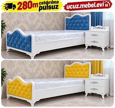 - Mebel dəsti: tək nəfərlik çarpayı + 2 çekmecəli tumba - Rəng