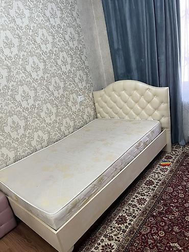 спальный мещок: Спальный гарнитур, Б/у, Односпальная кровать, Шкаф, ДСП, Самовывоз, цвет - Бежевый — 1
