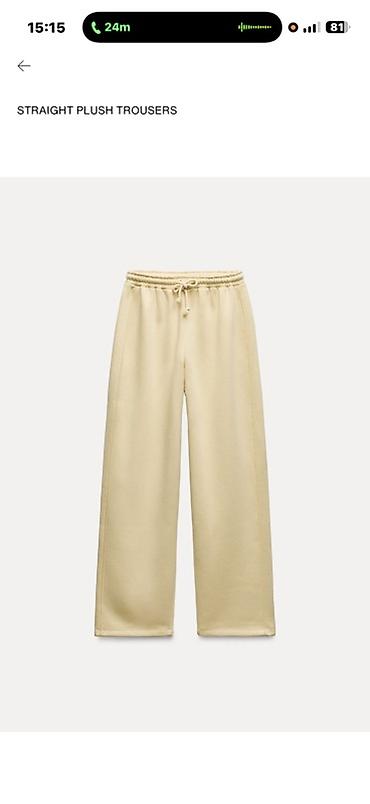 de facto farmerke: ZARA Straight Plush Trousers – ženske trenerke ravnog kroja - Model — 1