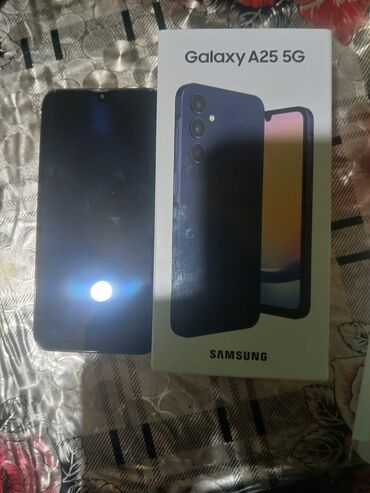 Samsung Galaxy A25, 256 ГБ, цвет - Синий, Гарантия, Отпечаток пальца, Две SIM карты