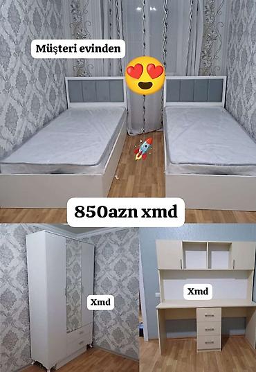 mebel gəncə: Oğlan və qız üçün, Yeni, 2 təknəfərlik çarpayı — 1