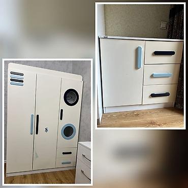 Uşaq otağı üçün mebel dəsti Tərkibi: - 3 qapılı dolab: geniş asılqan