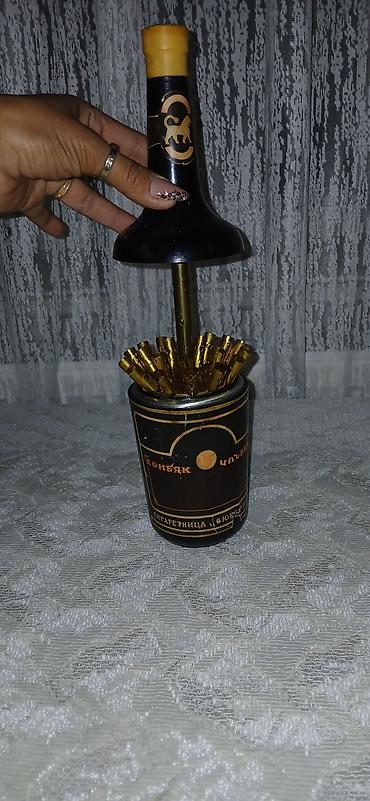 camel siqaret qiyməti: Vintage “konyak butulkası” formasında siqaret qabı (siqaretnitsa). - — 2