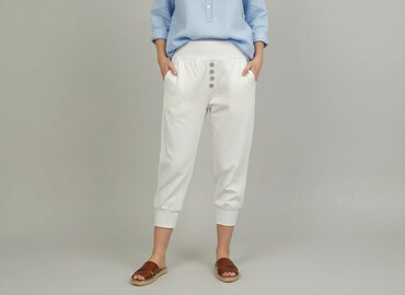 house spodnie jogger damskie: Spodnie 3/4 damskie, rozmiar S