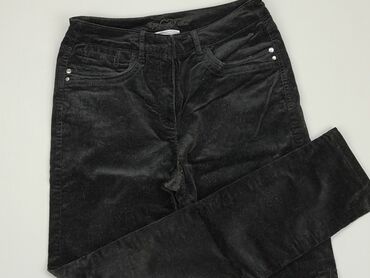 czarne t shirty z nadrukiem: Material trousers, C&A, S (EU 36), condition - Very good