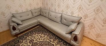 Divanlar: Künc divan – müasir dizayn, açıq boz rəng - Forması: L-şəkilli künc — 1