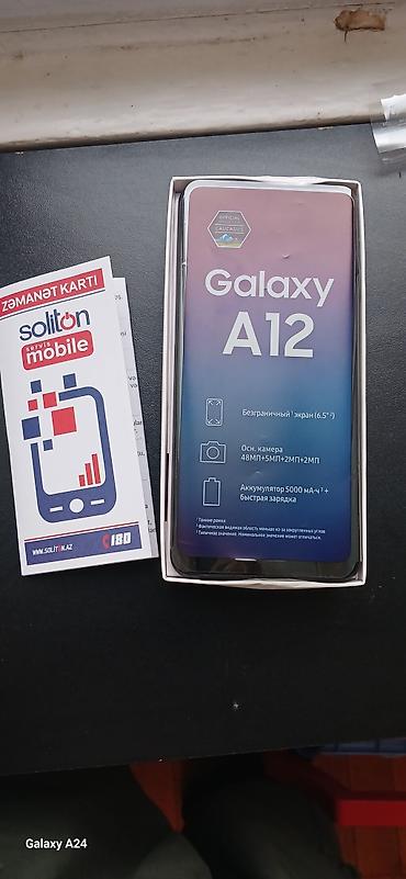 apple iphone 12: Samsung Galaxy A12, 64 GB, rəng - Qara, Zəmanət — 6