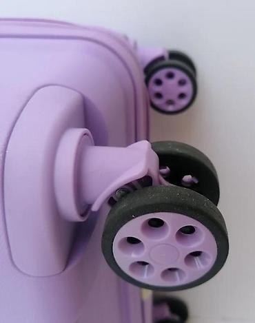 Putni koferi i torbe: Tvrdi kofer na točkiće – ljubičasti - Materijal: tvrda plastika (ABS — 7