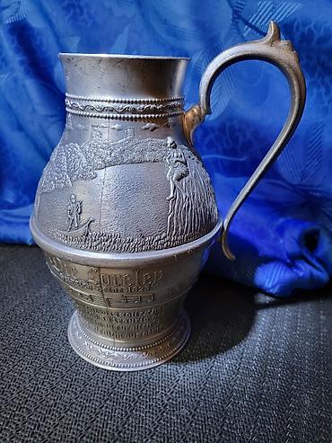 Other antiques: Bokal 95% kalaj Lorelaj Zinn Nemacka 1950g +. Bokal je napravljen od — 5