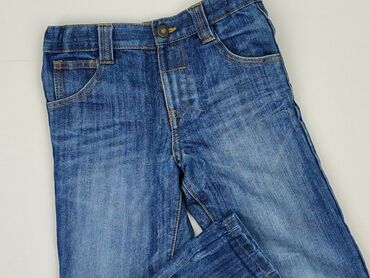 spodnie burberry jeans: Spodnie jeansowe, F&F, 7 lat, 116/122, stan - Dobry