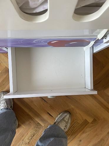 quba mebel: Uşaq çarpayısı – altı çekmecəli, ağ rəngdə - Çarpayı ölçüsü: standart — 2