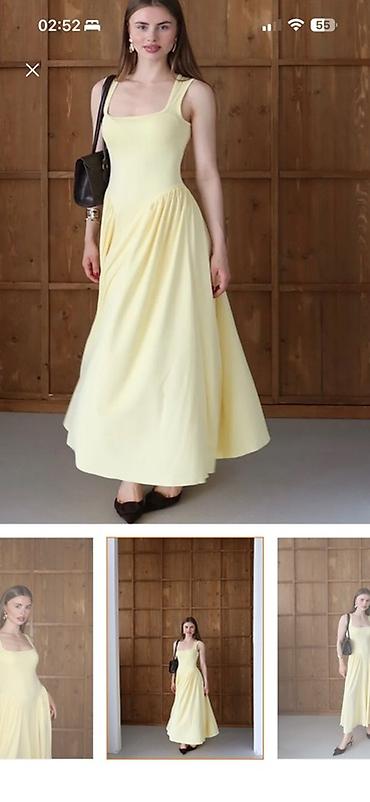boş çanta: Sarı maxi don. Trendyoldan alınıb 29₼ razmer : S (36 razmer) . Yenidir — 1