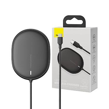 macbook pro adapter: Baseus Light Magnetic BS-W518 WXQJ-03 maqnitli simsiz şarj cihazı Qi — 1