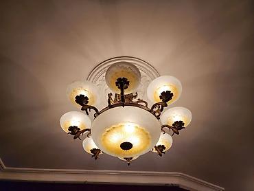 led lustra: Çılçıraq, 9 lampa, Metal — 3