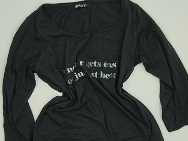 czarne bluzki ze złotą aplikacją: Diverse, Women's blouse, size S