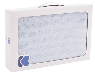 baloni vode za aparate: KikkaBoo Pleteno baby ćebence 75x100 Light Blue - Šifra proizvoda — 2