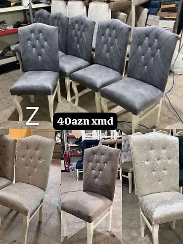 demir stol: Qonaq otağı üçün, Yeni, Qatlanmayan, rəng - Boz Stul — 1