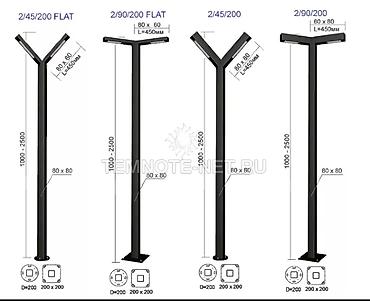 Уличное освещение: Садово‑парковые и уличные светильники/опоры освещения Ассортимент: - — 3