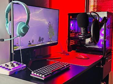 macbook pro i9: Gaming PC Seti — Ryzen 7 7800X3D, RTX 5060 Ti, 32GB DDR5 + Monitor və — 2