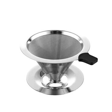 mətbəx çanaq: Coffee Dripper Metal Purover üsulu ilə qəhvə dəmləmək üçün xırda torlu