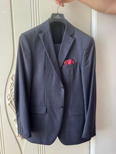 Рубашки: Мужской костюм, Демисезон, Ermenegildo Zegna, L (EU 40), цвет - Синий