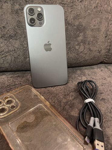 скупка не рабочий телевизор: IPhone 12 Pro Max, Колдонулган, 256 ГБ, Graphite, Коргоочу айнек, Каптама, Кабель, 81 %